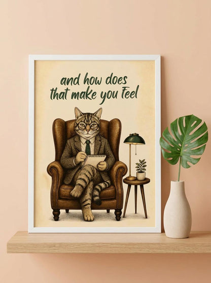 Therapist Cat Wall Art | Funny Therapy Print