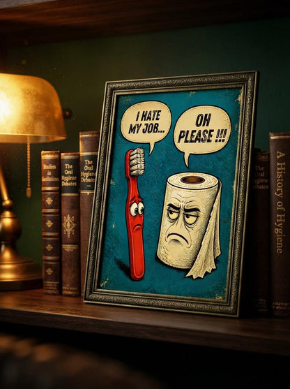 Funny Bathroom Wall Art | Sarcastic Toilet Paper Sign