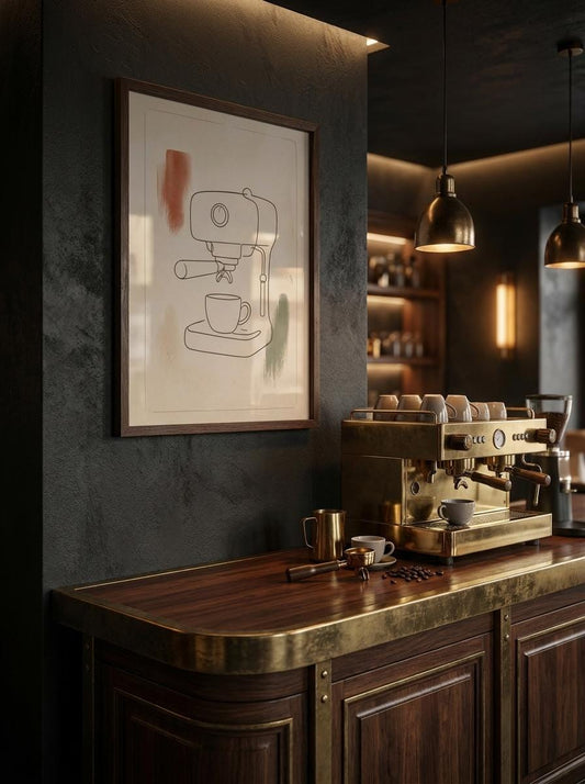 Japandi Coffee Bar Print | Kitchen Wall Art