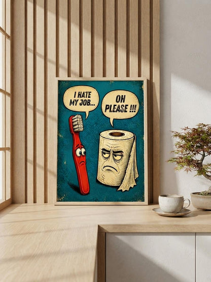 Funny Bathroom Wall Art | Sarcastic Toilet Paper Sign