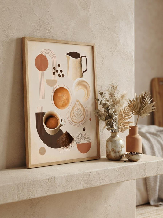 Coffee Recipe Print | Japandi Kitchen Wall Art