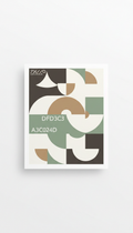 Flat White Geometry Art Print