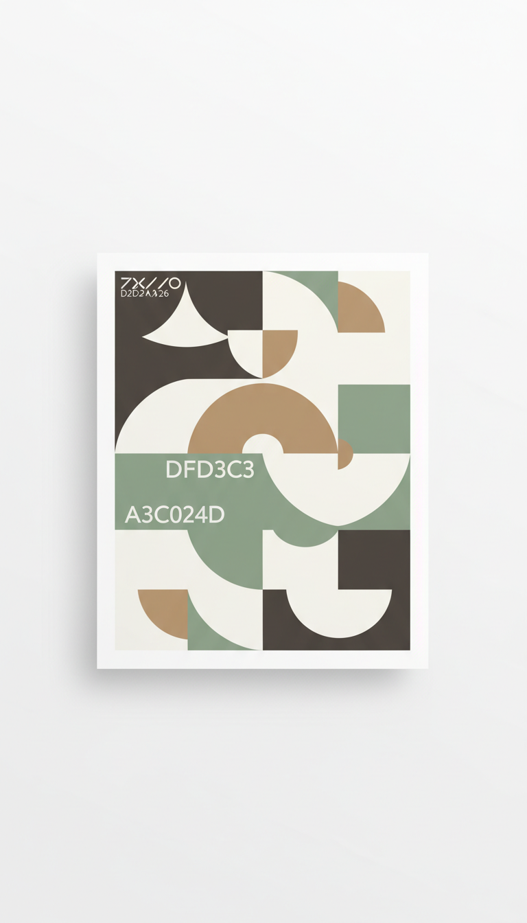 Flat White Geometry Art Print