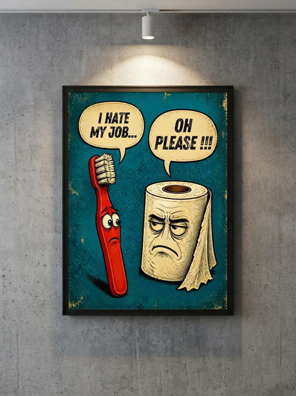 Funny Bathroom Wall Art | Sarcastic Toilet Paper Sign