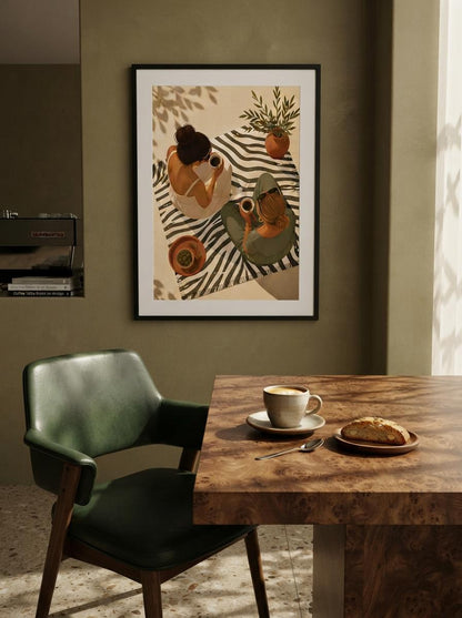 Coffee with Friends Print | Minimalist Kitchen Wall Art