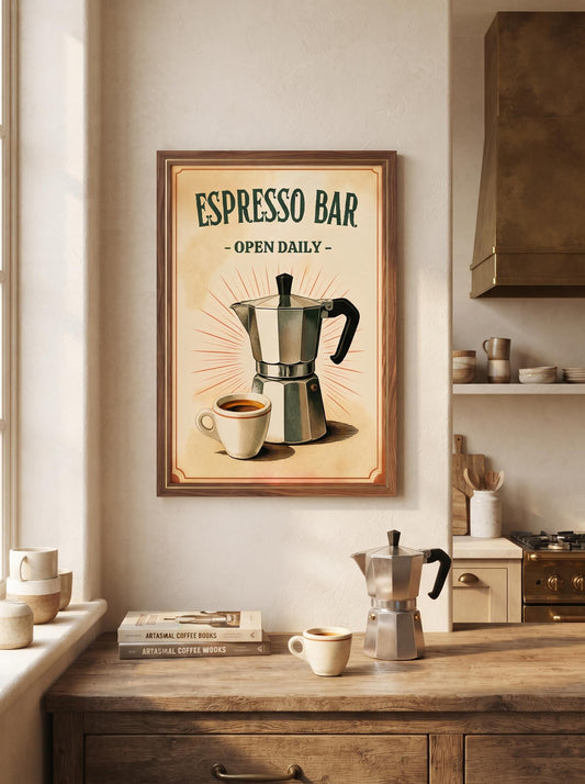 Espresso Bar Sign | Vintage Italian Coffee Poster