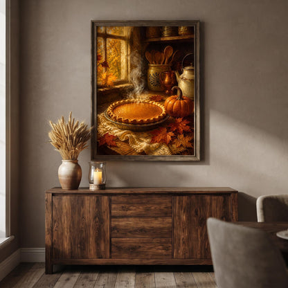 Pumpkin Pie Print | Autumn Kitchen Art