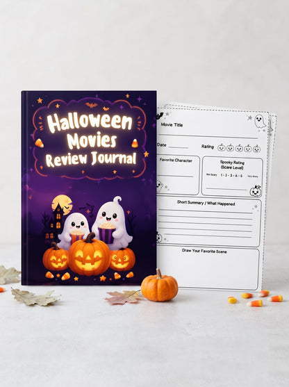 Kids Halloween Movie Journal | Spooky Activity Tracker