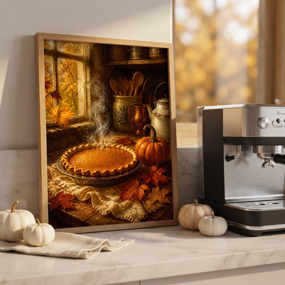 Pumpkin Pie Print | Autumn Kitchen Art