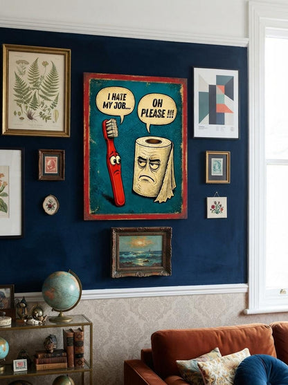Funny Bathroom Wall Art | Sarcastic Toilet Paper Sign