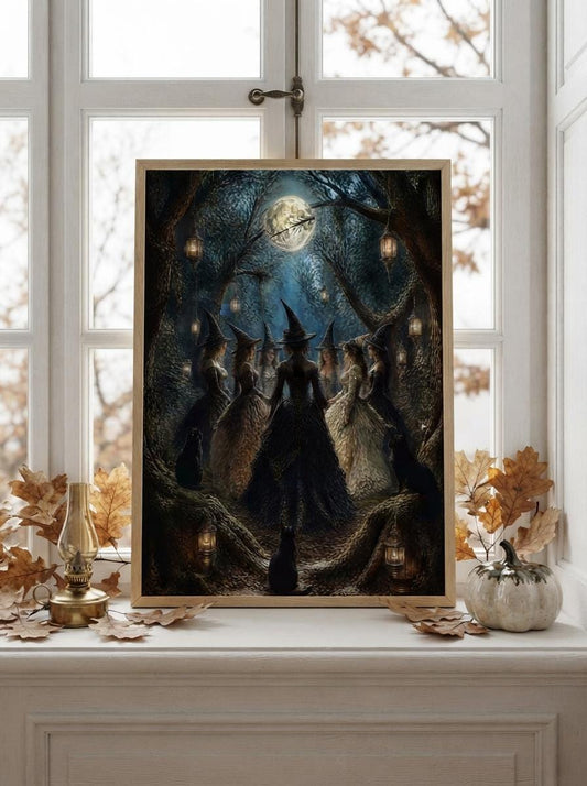 Enchanted Forest Witch Wall Art | Dark Academia Decor