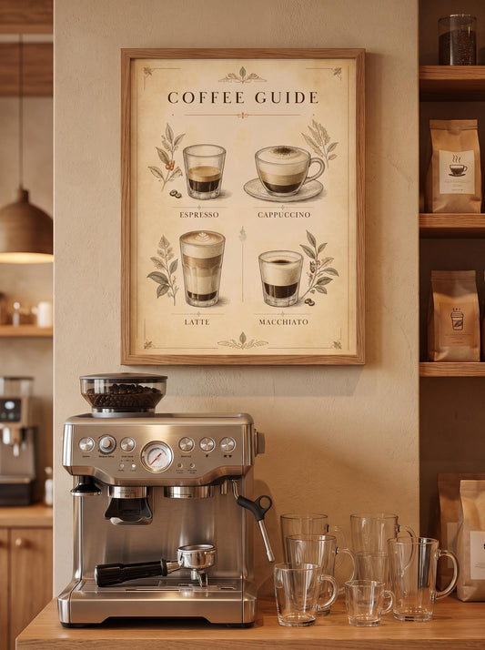 Coffee Guide Poster | Espresso Drinks Chart