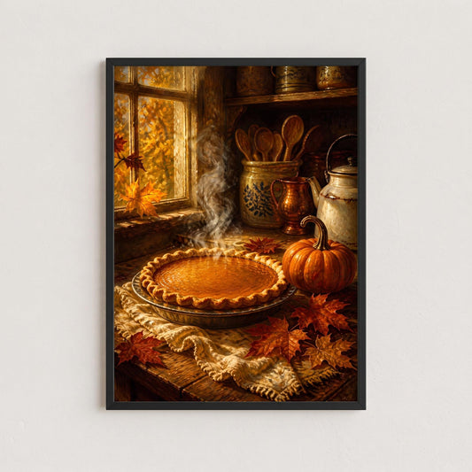 Pumpkin Pie Print | Autumn Kitchen Art