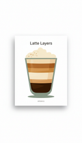 Latte Layers Contemporary Poster