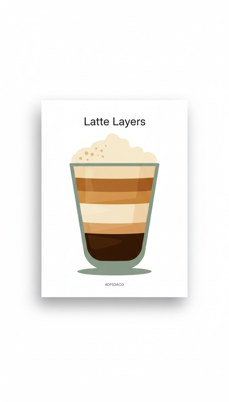 Latte Layers Contemporary Poster