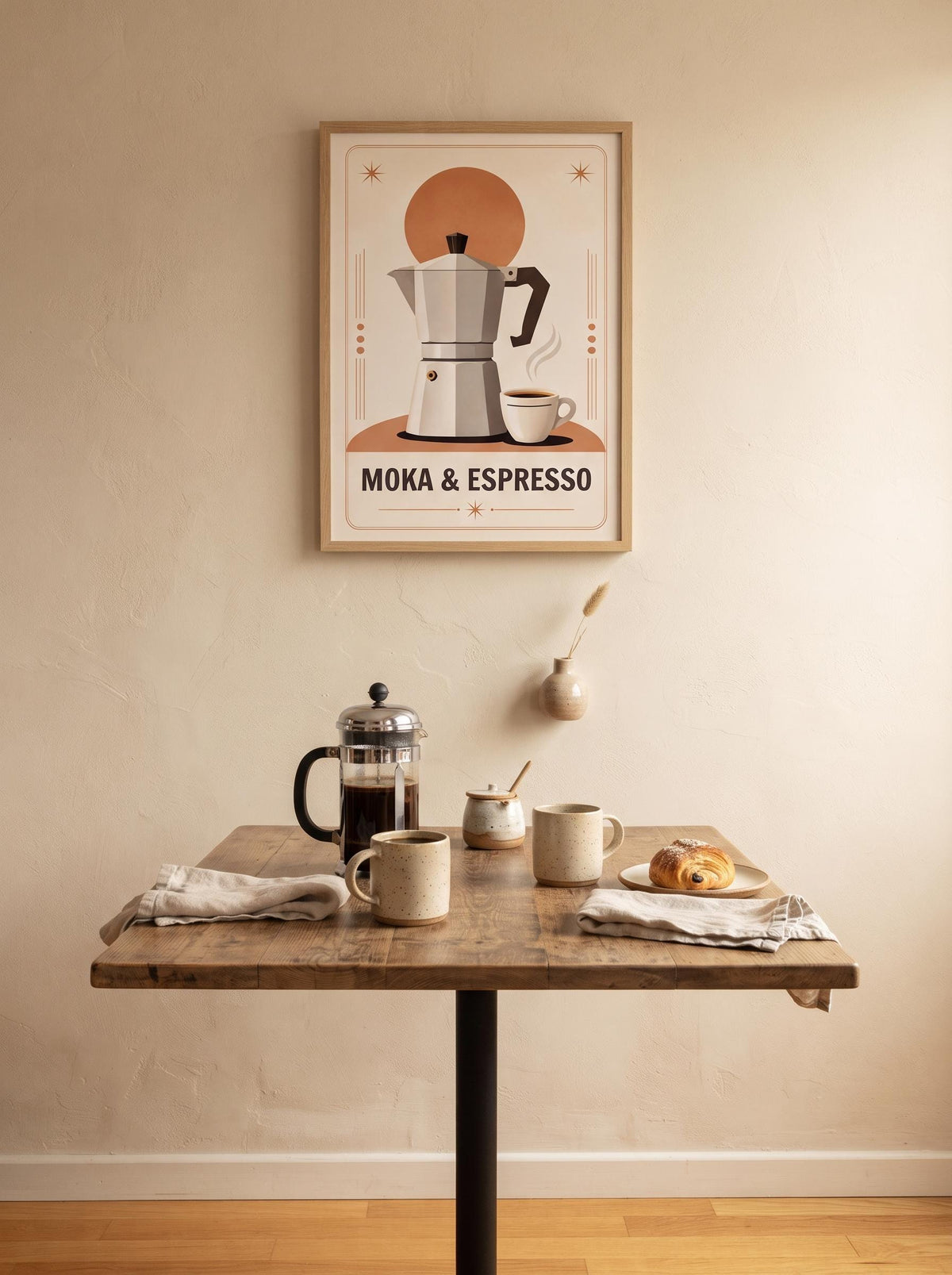 Moka Pot Wall Art | Minimalist Coffee Poster