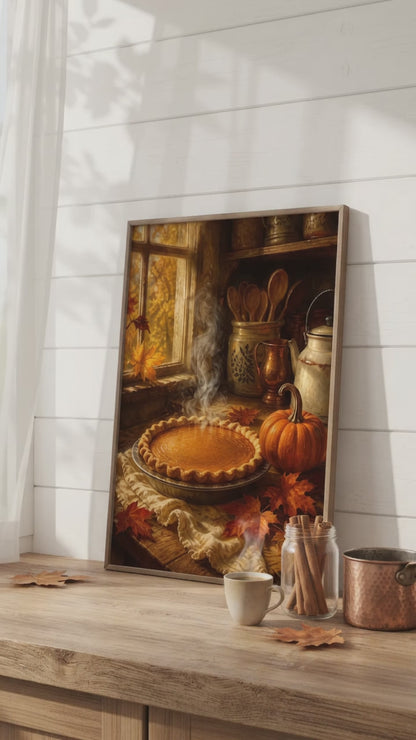 Pumpkin Pie Print | Autumn Kitchen Art